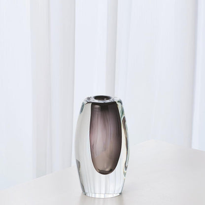 Global Views Offset Small Gray Vase