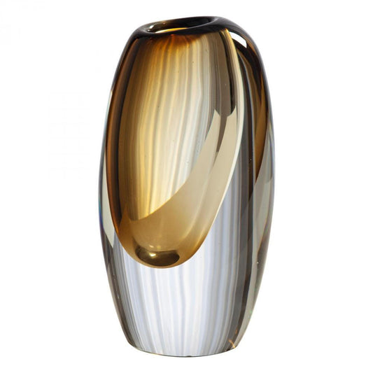 Global Views Offset Small Moss Green Vase