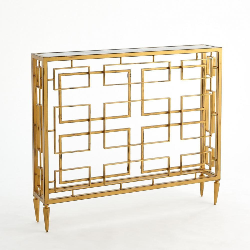 Global Views Open Block Gold Console