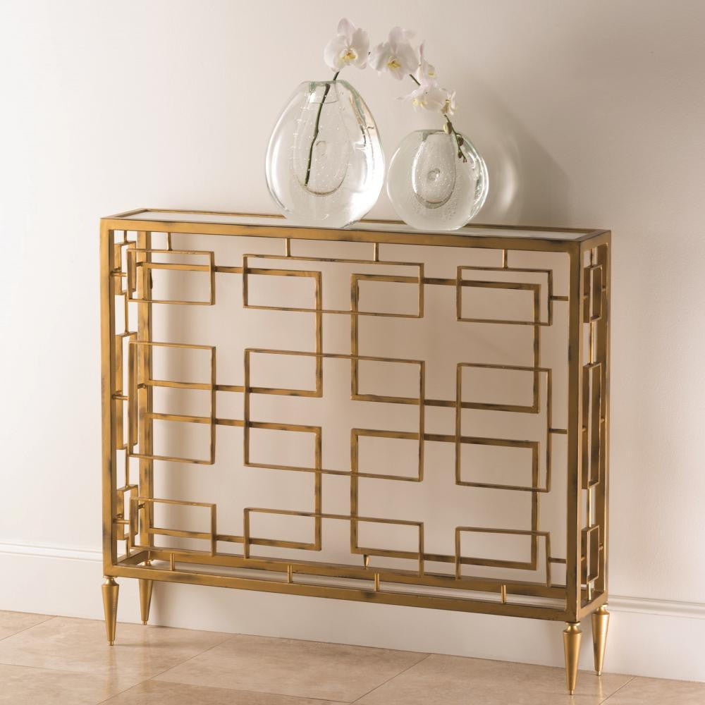 Global Views Open Block Gold Console