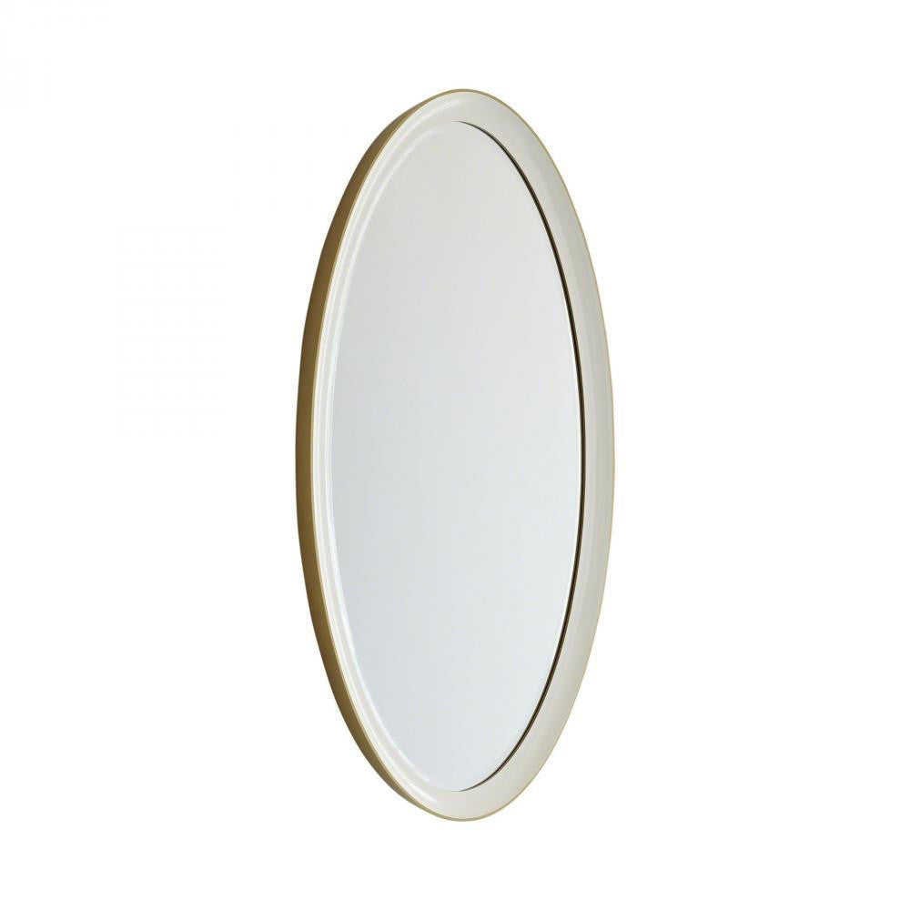 Global Views Orbis Small Mirror White High-Gloss Lacquer