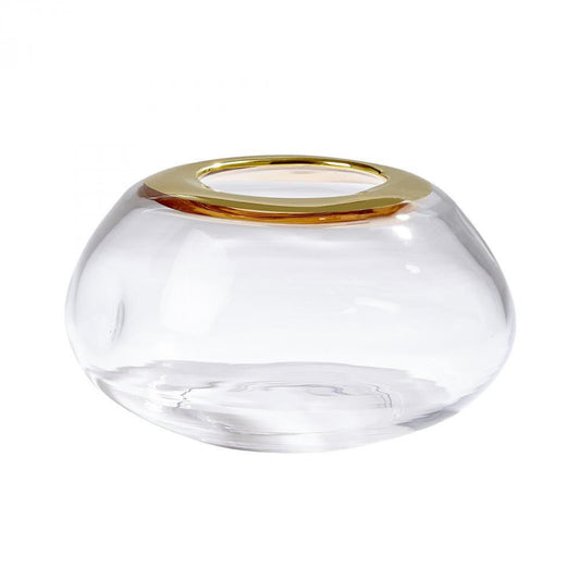 Global Views Organic Formed Large Vase Gold