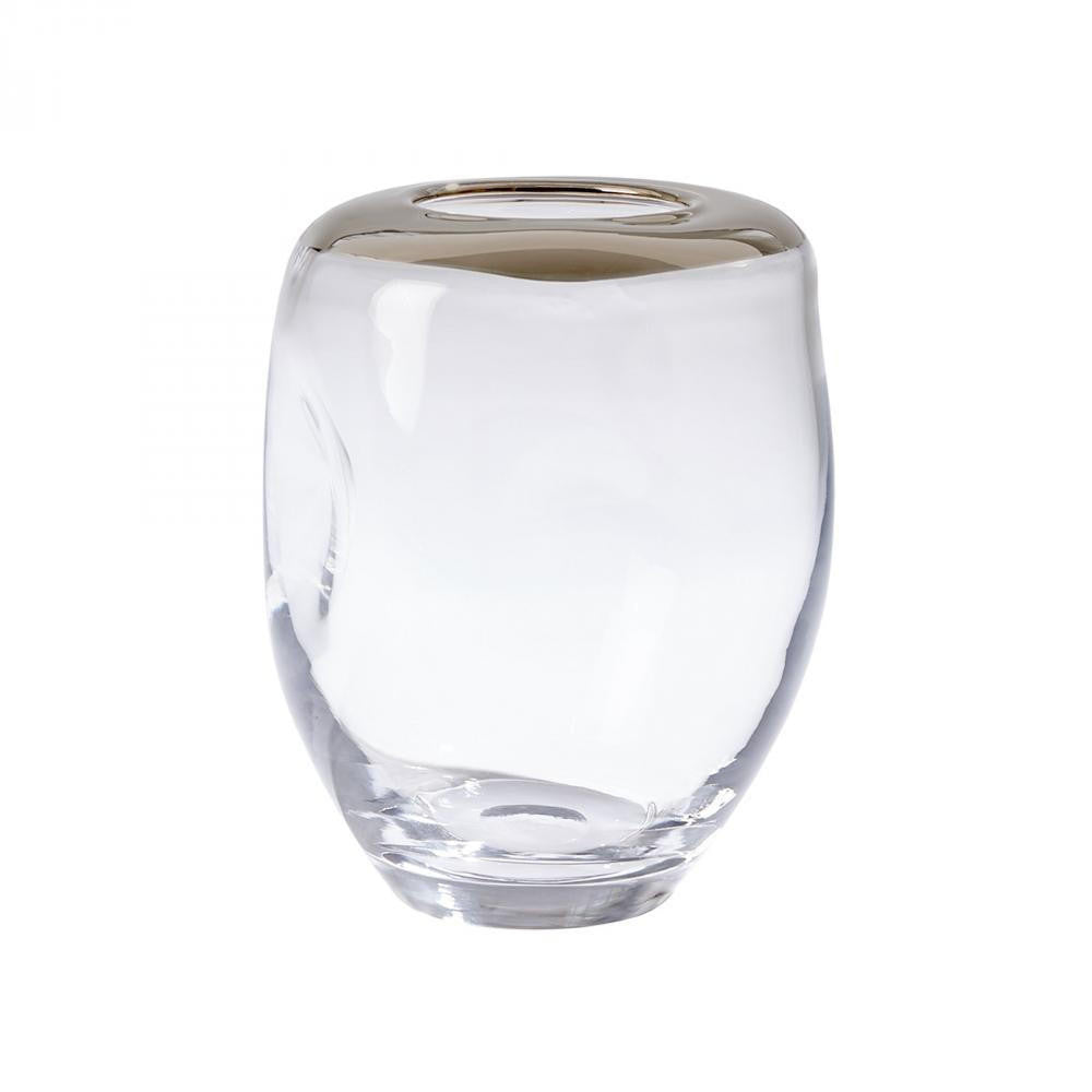 Global Views Organic Formed Medium Vase Clear