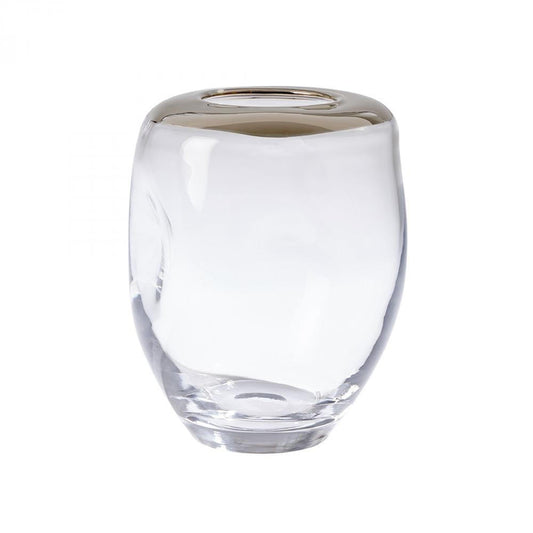 Global Views Organic Formed Medium Vase Clear