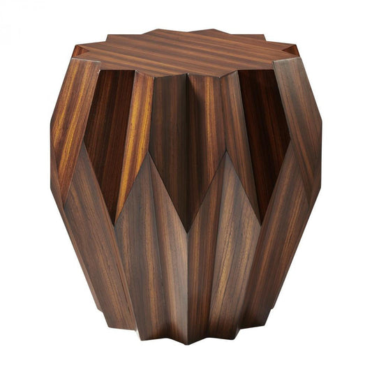 Global Views Origami Zebra Wood Veneer Table