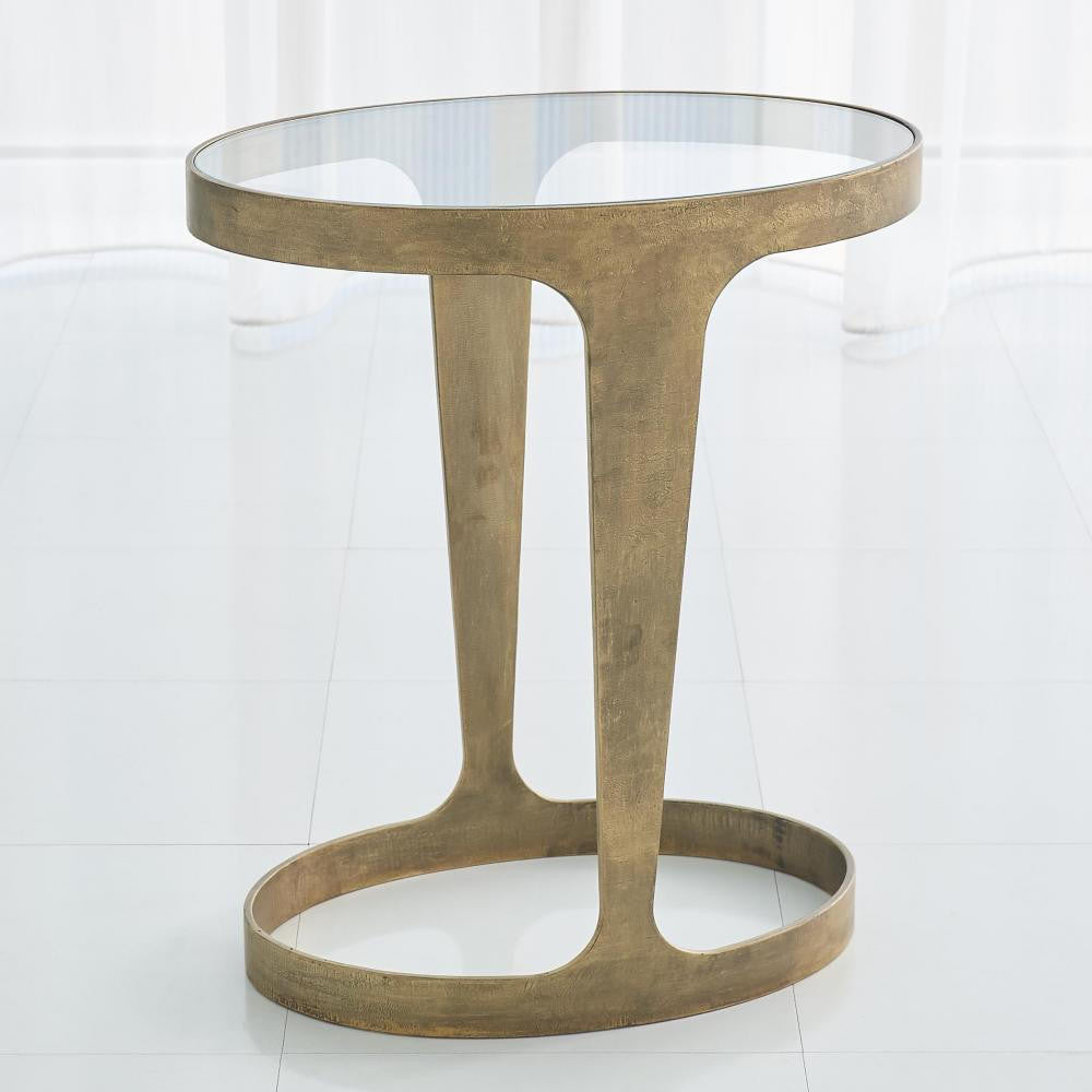 Global Views Oslo Gold Accent Table