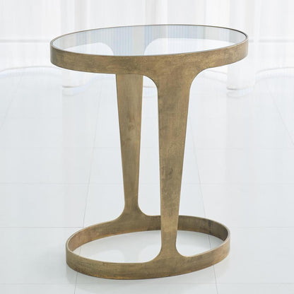 Global Views Oslo Gold Accent Table