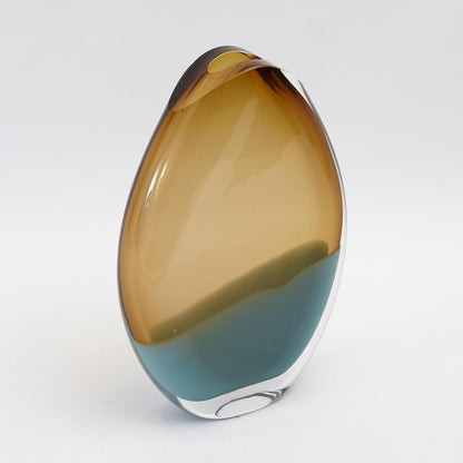 Global Views Oval Large Pistachio Amber Vase