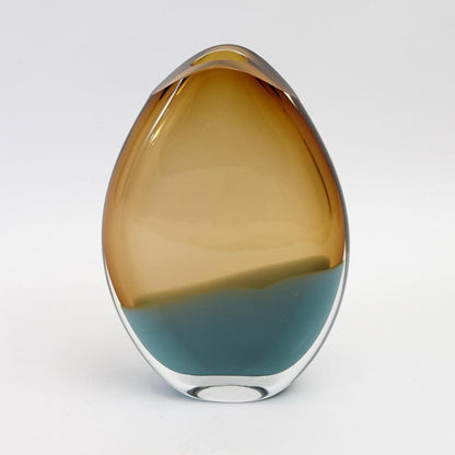 Global Views Oval Large Pistachio Amber Vase
