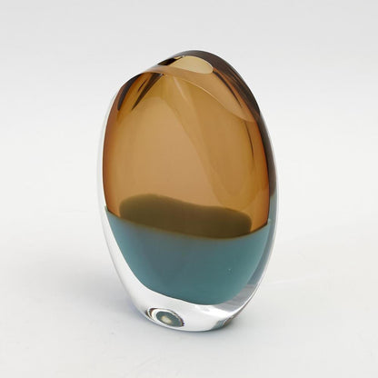 Global Views Oval Small Pistachio Amber Vase