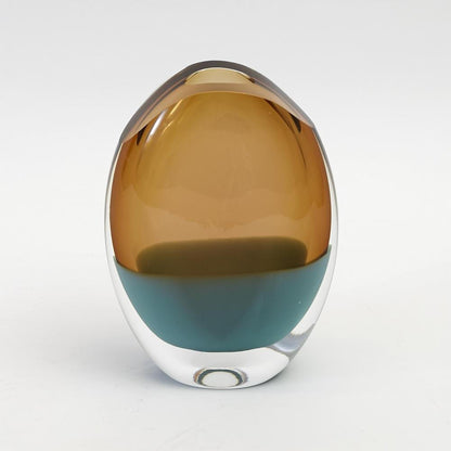 Global Views Oval Small Pistachio Amber Vase