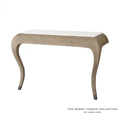 Global Views Paris Wall Console Table Grey Sandblasted Oak, Gunmetal