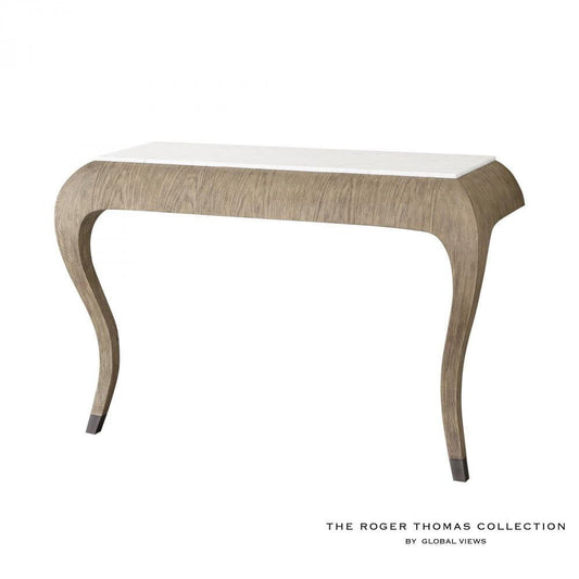 Global Views Paris Wall Console Table Grey Sandblasted Oak, Gunmetal