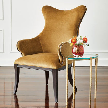 Global Views Petite Oval Antique Gold Accent Table