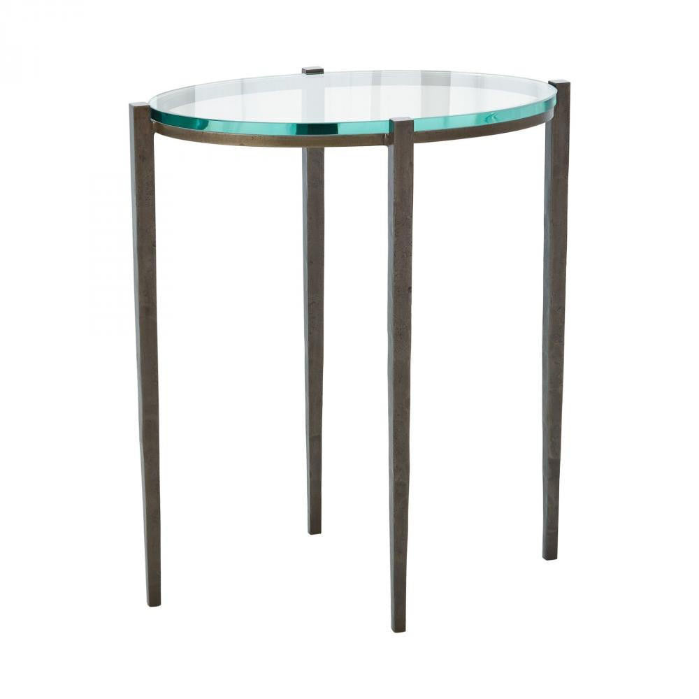 Global Views Petite Oval Natural Iron Accent Table