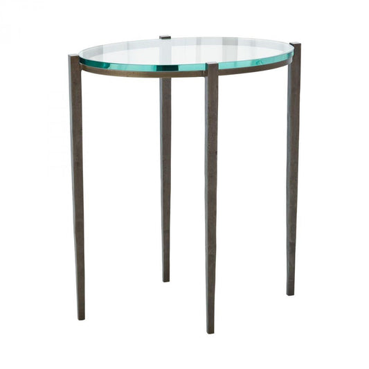 Global Views Petite Oval Natural Iron Accent Table