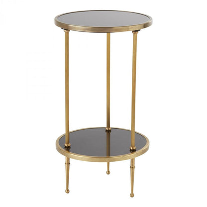 Global Views Petite Two Tiered Antique Brass Table