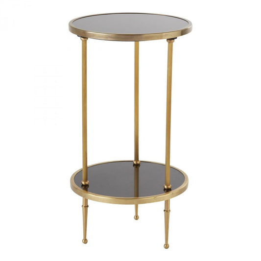 Global Views Petite Two Tiered Antique Brass Table