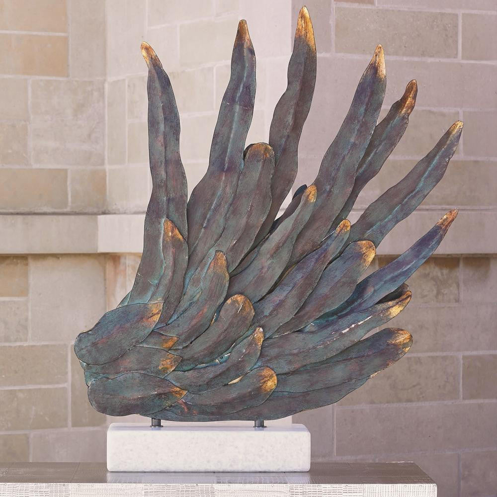 Global Views Phoenix Wing Marble Sculpture