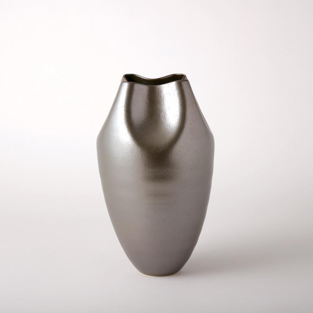 Global Views Plait Tall Silver Haze Vase
