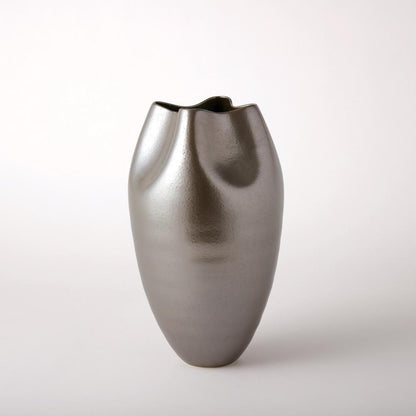 Global Views Plait Tall Silver Haze Vase