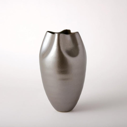 Global Views Plait Tall Silver Haze Vase