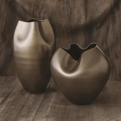 Global Views Plait Tall Silver Haze Vase