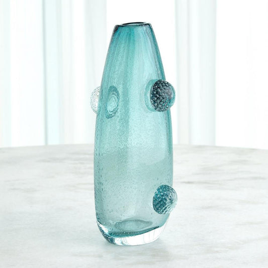 Global Views Pom Pom Azure Vase