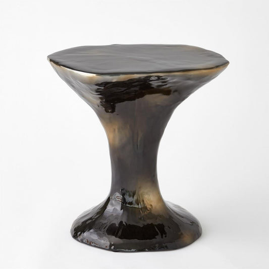 Global Views Primitive Reactive Bronze Accent Table