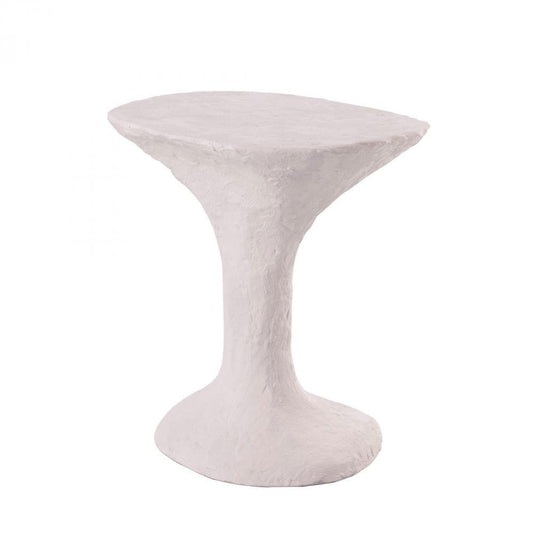Global Views Primitive Soft White Accent Table