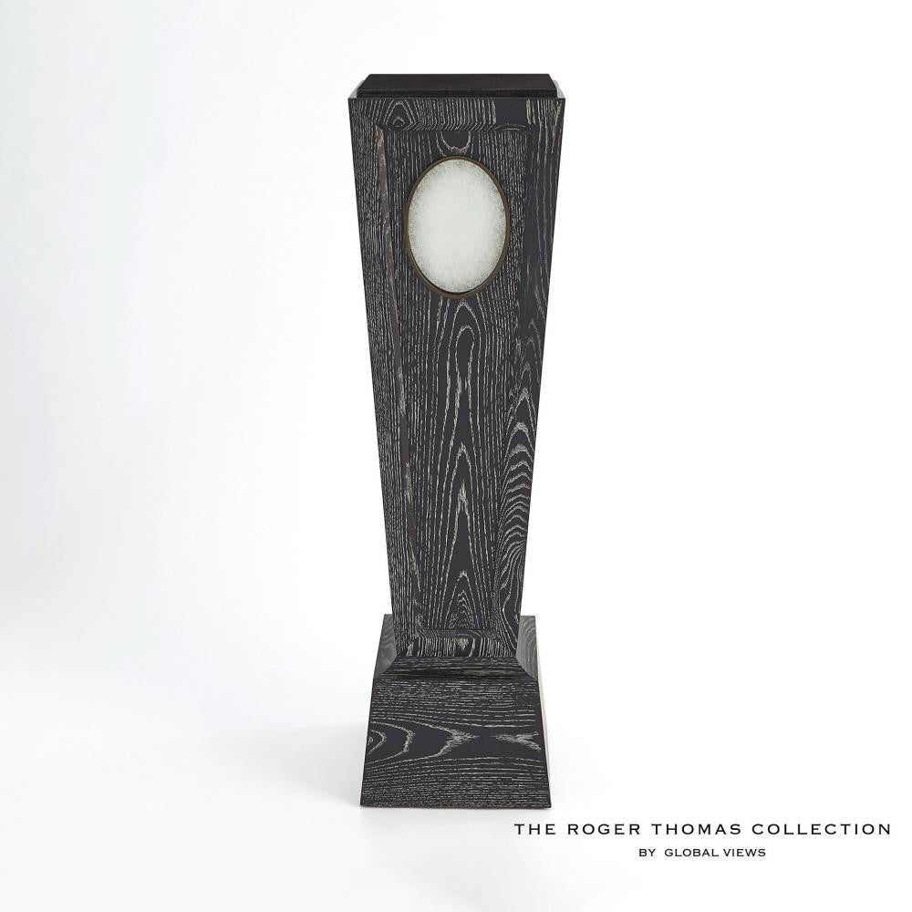 Global Views Proust Black Cerused Oak Pedestal
