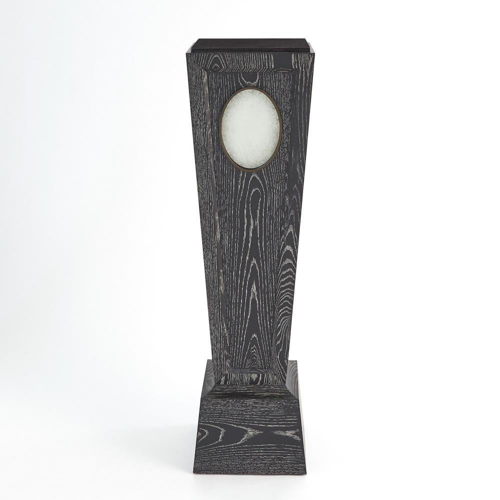 Global Views Proust Black Cerused Oak Pedestal