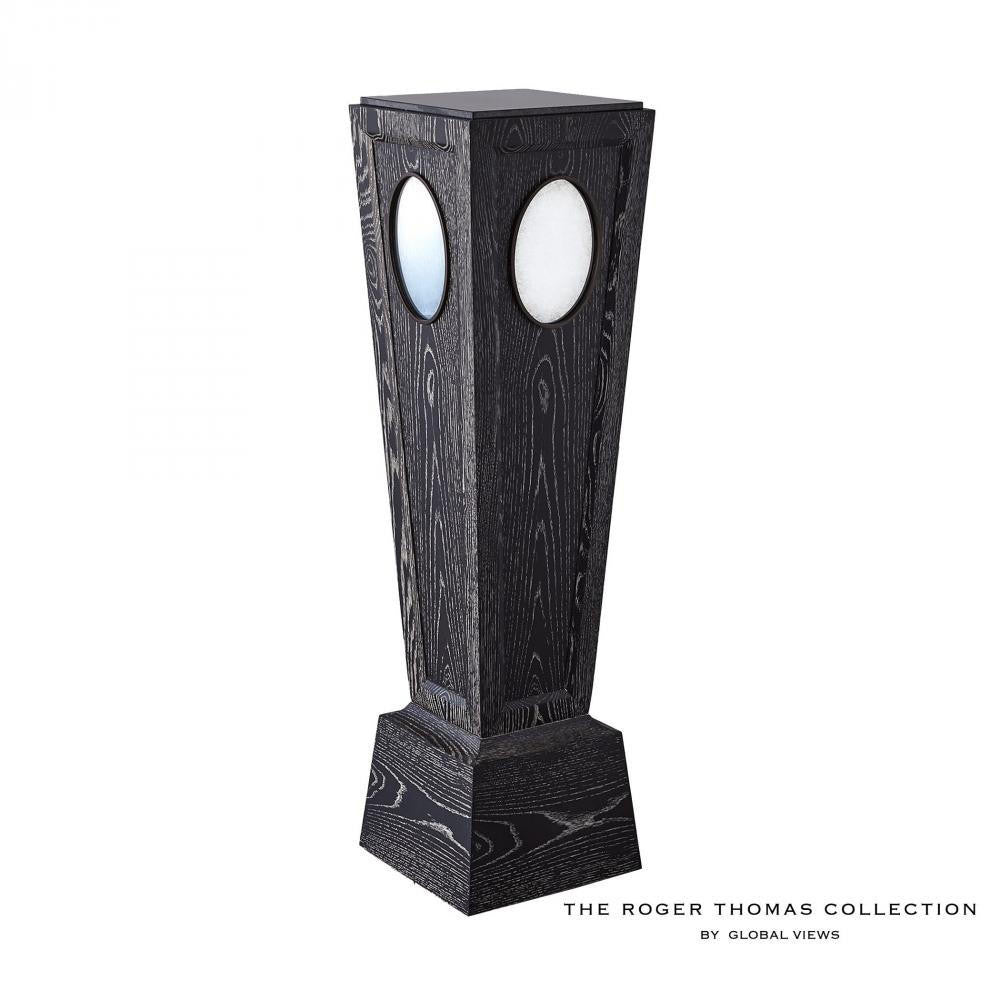 Global Views Proust Black Cerused Oak Pedestal