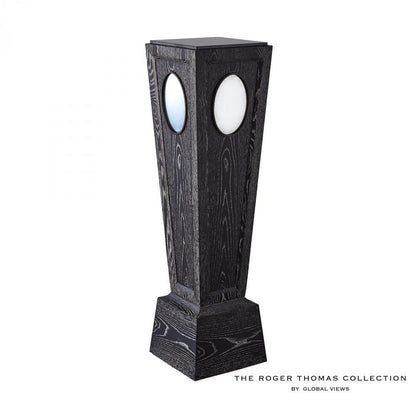 Global Views Proust Black Cerused Oak Pedestal