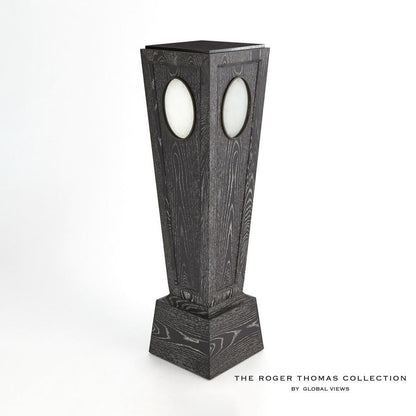 Global Views Proust Black Cerused Oak Pedestal