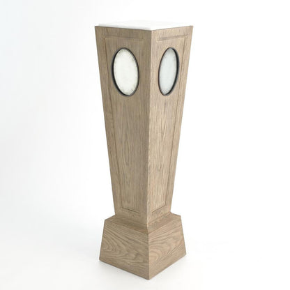 Global Views Proust Grey Sandblasted Oak Pedestal