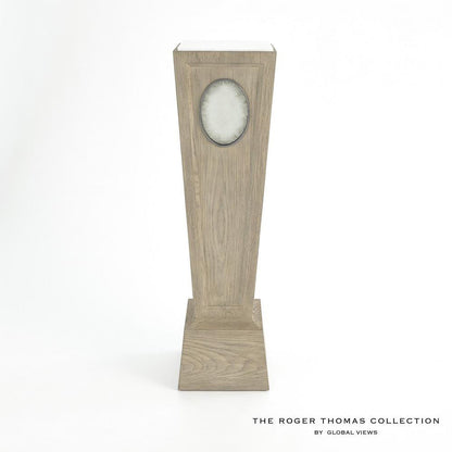 Global Views Proust Grey Sandblasted Oak Pedestal