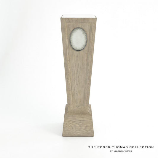 Global Views Proust Grey Sandblasted Oak Pedestal