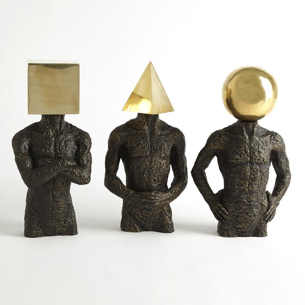 Global Views Pyramid Hero Bronze Sculpture