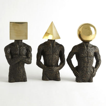Global Views Pyramid Hero Bronze Sculpture
