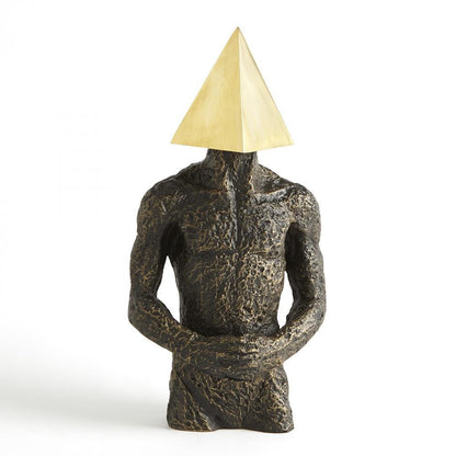 Global Views Pyramid Hero Bronze Sculpture