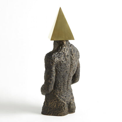 Global Views Pyramid Hero Bronze Sculpture