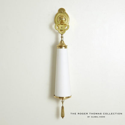 Global Views Quatrefoil Brass Wall Sconce HW