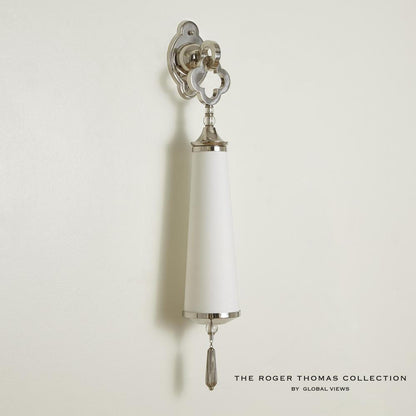 Global Views Quatrefoil Nickel Wall Sconce HW
