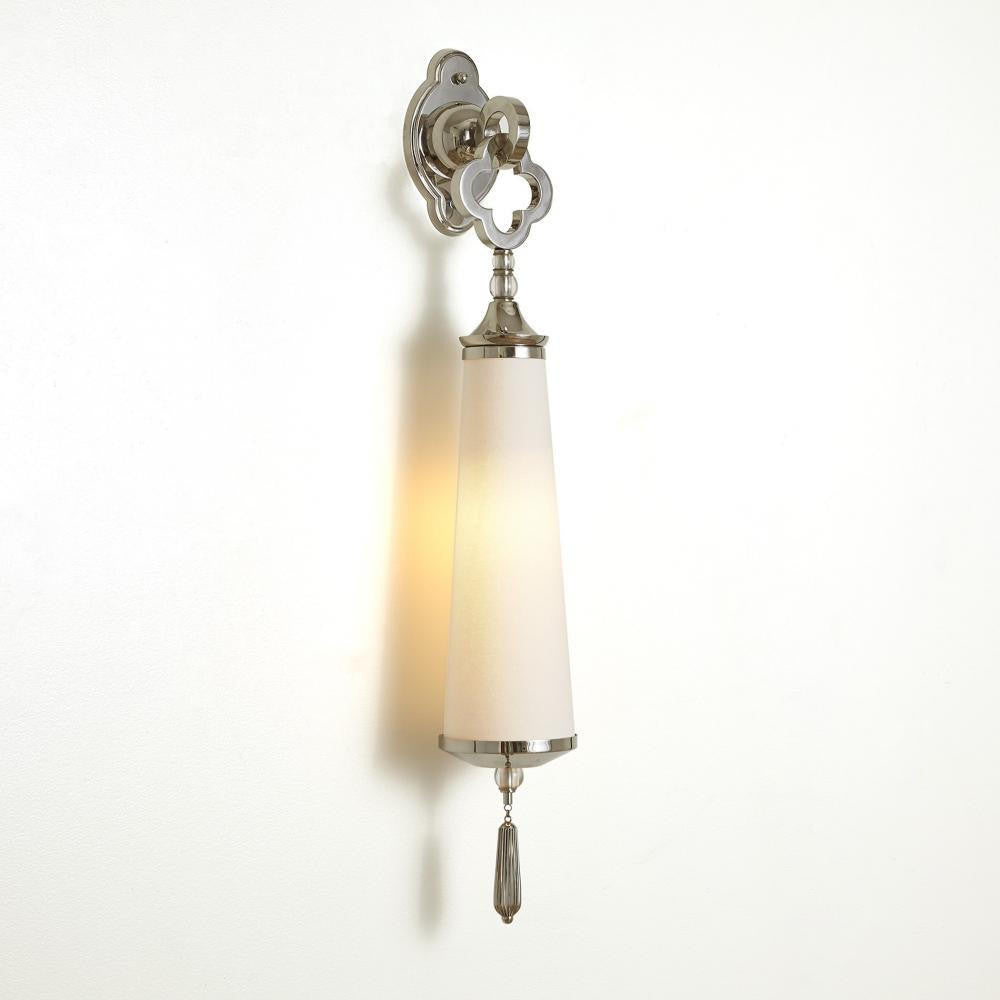 Global Views Quatrefoil Wall Sconce Nickel
