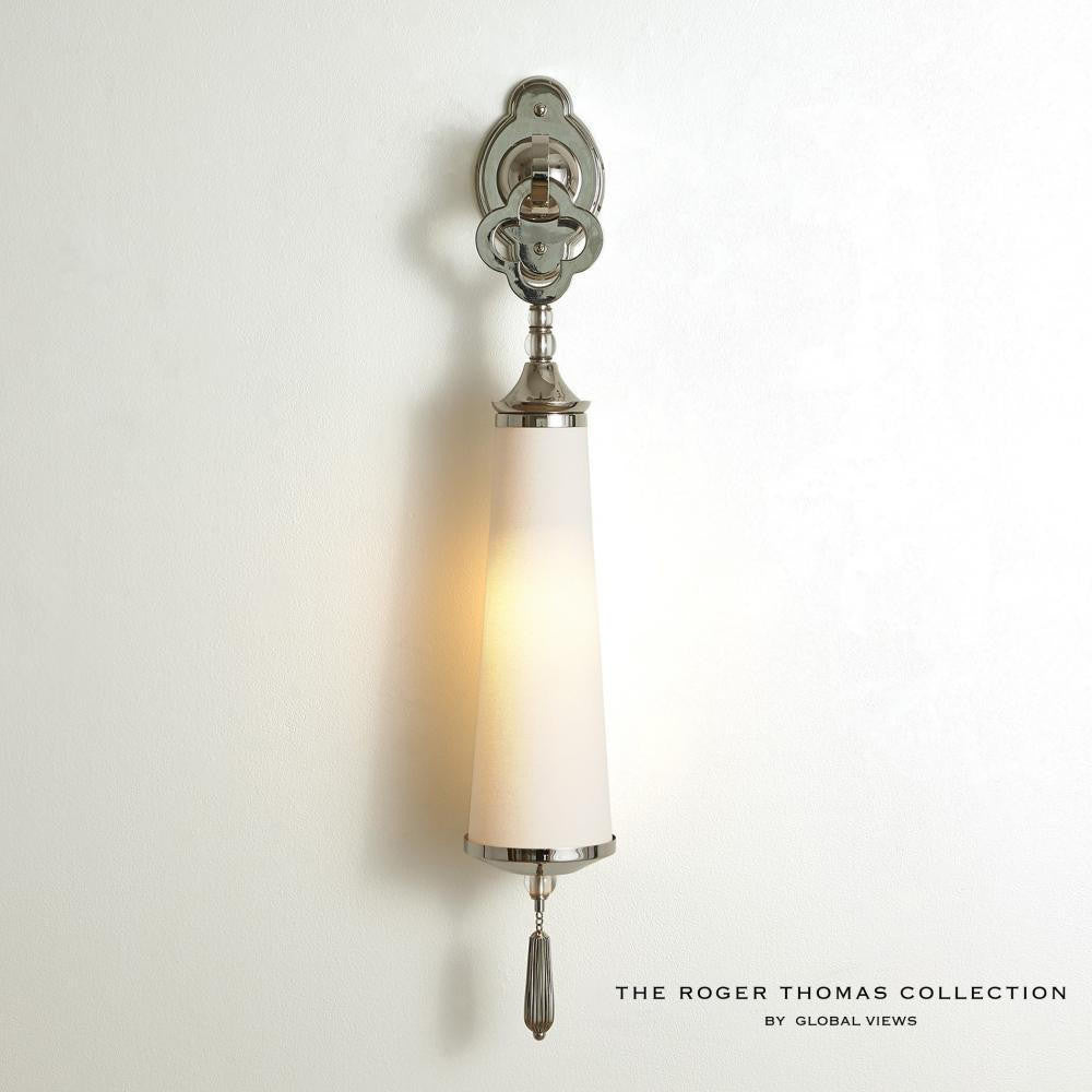 Global Views Quatrefoil Nickel Wall Sconce HW