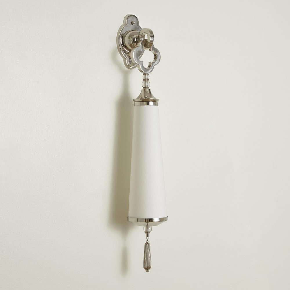 Global Views Quatrefoil Nickel Wall Sconce HW