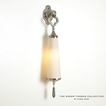 Global Views Quatrefoil Nickel Wall Sconce HW