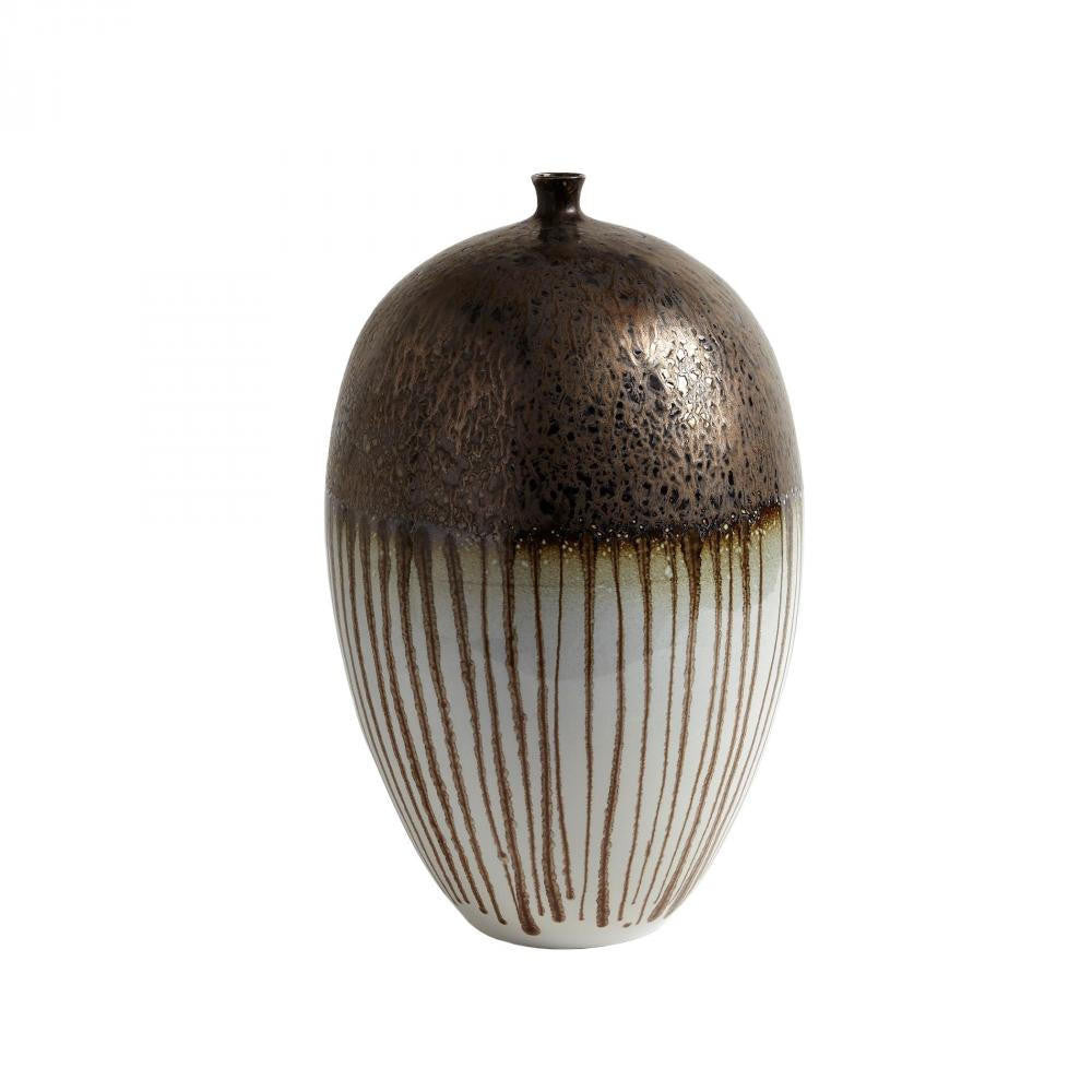 Global Views Reactive Bronze Stripe Large Vessel