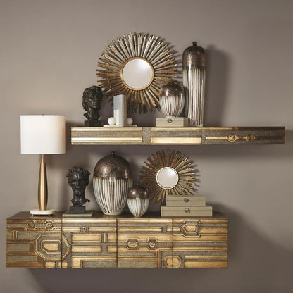 Global Views Reactive Bronze Stripe Large Vessel